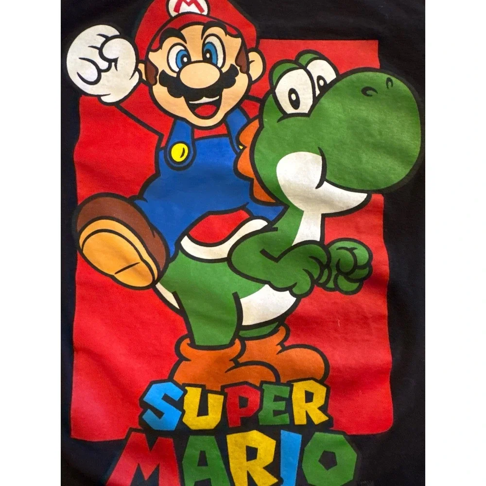 Boys Official Nintendo Super Mario & Yoshi Long Sleeve T Shirt Size‎ 8 Blank - Picture 3 of 6